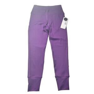 Layer 8 Women's Drawstring Purple Athletic Sporty Workout Joggers Sz XS